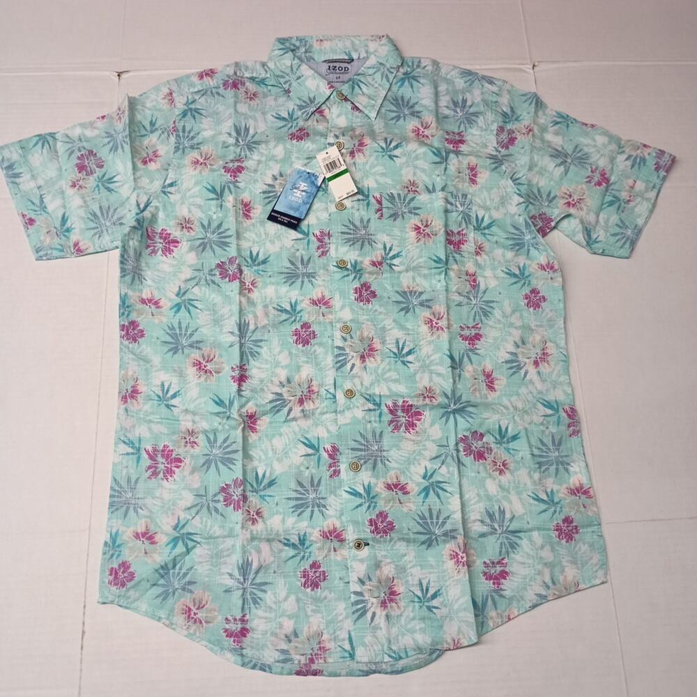 IZOD Saltwater Men's LT Dockside Chambray‎ Floral Shirt